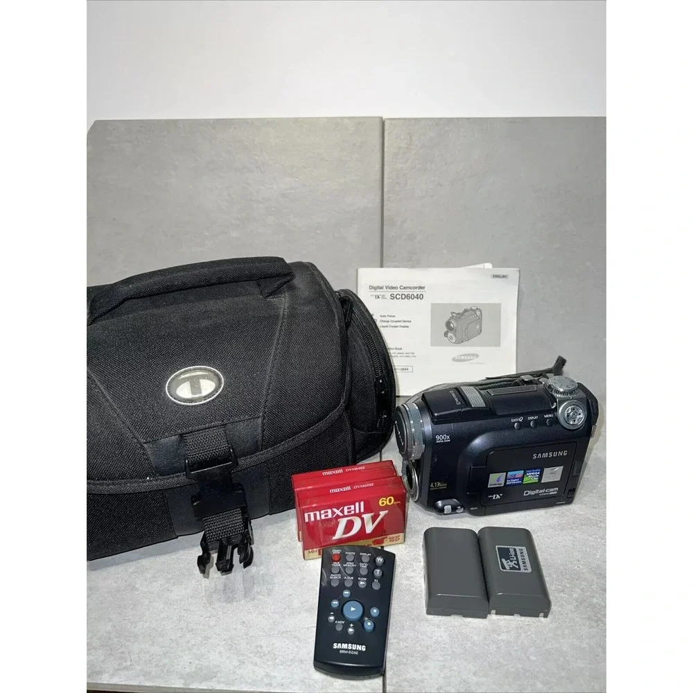 Samsung SCD6040 Mini DV Digital Camcorder Bundle ✅ Tested and working A+